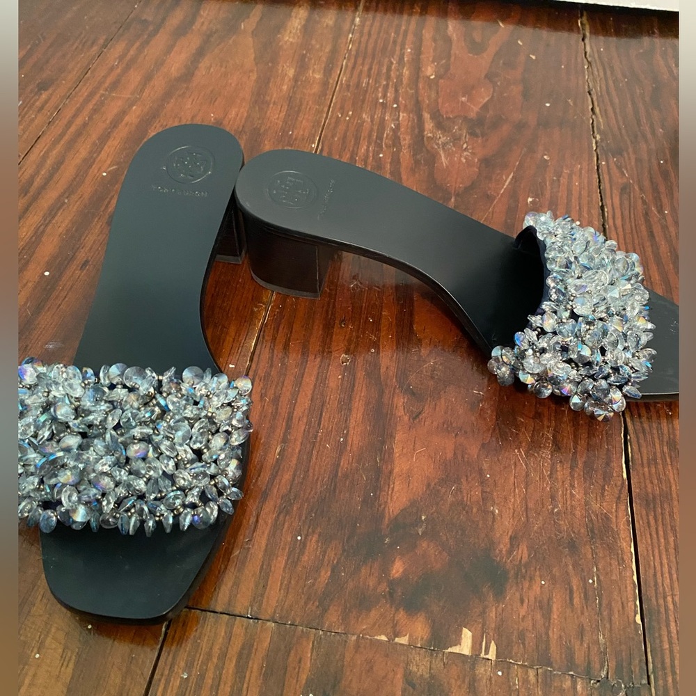 Tory Burch Logan Crystal Heeled Sandal NEW without tags size 7